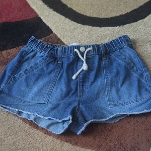 No Boundaries Blue Jean Shorts with Drawstring